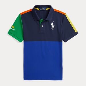 Polo by Ralph Lauren Dark Blue and Bright Orange Shirt
